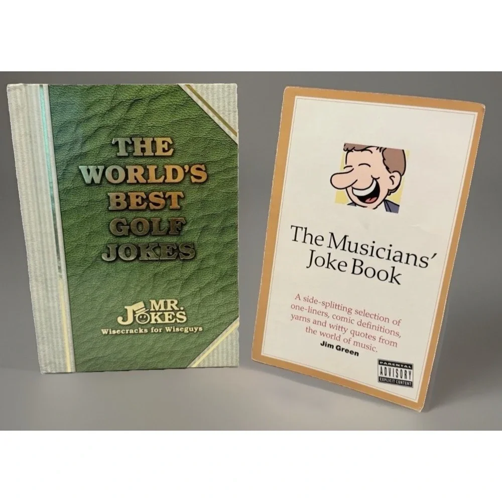 Dad Gift Joke Book Golf Jokes Music Funny Humor VTG LOT 2 Book Books Bar Mancave
